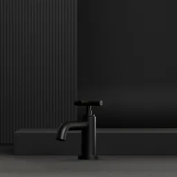 TARA Pillar tap cold water black