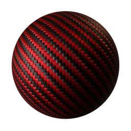 High-Contrast Red Twill Carbon Fiber