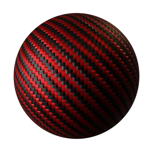 High-Contrast Red Twill Carbon Fiber