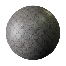 Gray Circular Pavement Tiles