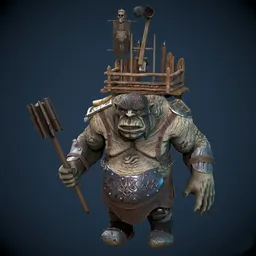 Game Ready Siege Ogre  RIGED Character