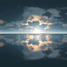 Azure Reflection Sunset