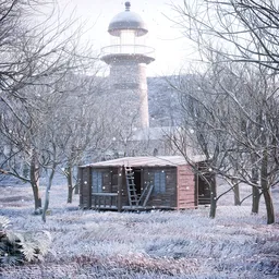 Winter Cabin Environment (Animated Snow)