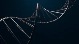 Cinematic Sci-Fi DNA Strand Model