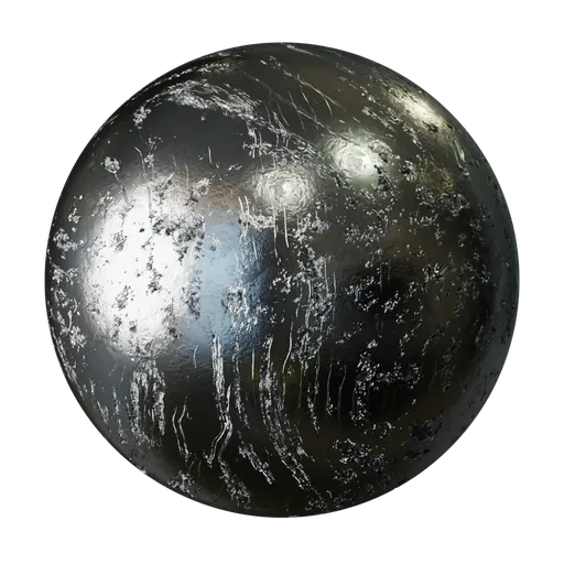 High-quality PBR texture for 3D rendering in Blender, featuring realistic scratched metallic surface.