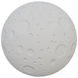 White PBR material with circles and stripes pattern for 3D modeling, adaptable hue, fits organic category.
