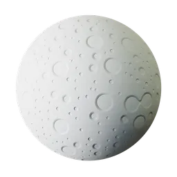 White PBR material with circles and stripes pattern for 3D modeling, adaptable hue, fits organic category.