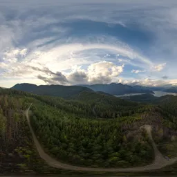 Aerial Mountain Cloudy Sunset