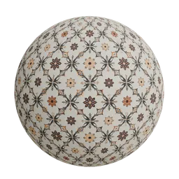 Ornamental floral wallpaper
