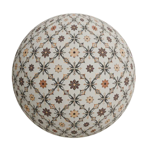 Ornamental floral wallpaper