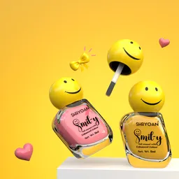 Smiley nail enamel presentation