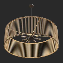 Circular Cage Pendant Lamp