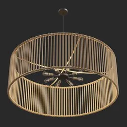 Circular Cage Pendant Lamp