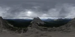 Rocky Mountain Landscape Overcast Sky