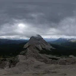 Rocky Mountain Landscape Overcast Sky