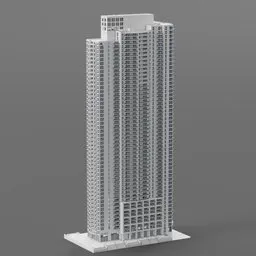 Modern Building White Skyscraper