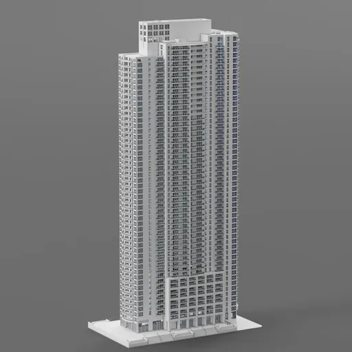 Modern Building White Skyscraper