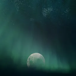 Aurora Fog Moon