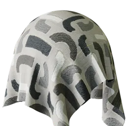 Graphical Grey Embroidery