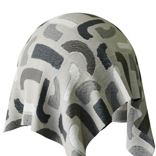 Graphical Grey Embroidery