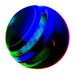 Vibrant Saphire PBR material for Blender with iridescent FX for 3D modeling and rendering.