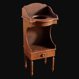 Late 1800s Wooden Washstand