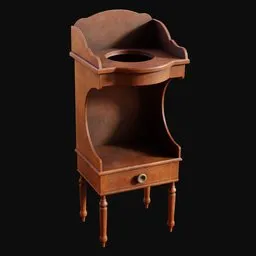 Late 1800s Wooden Washstand