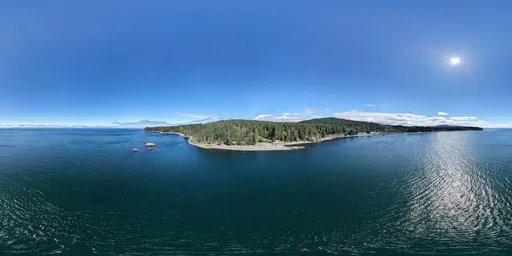 Ocean Coast Aerial Sunny Day