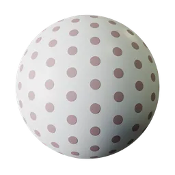High-quality PBR regular dots wallpaper material for Blender 3D and other rendering applications.