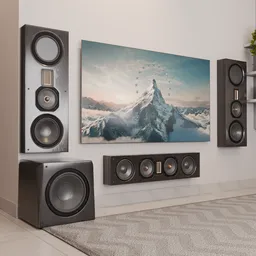 Hi-Fi Home Theater Set black wood