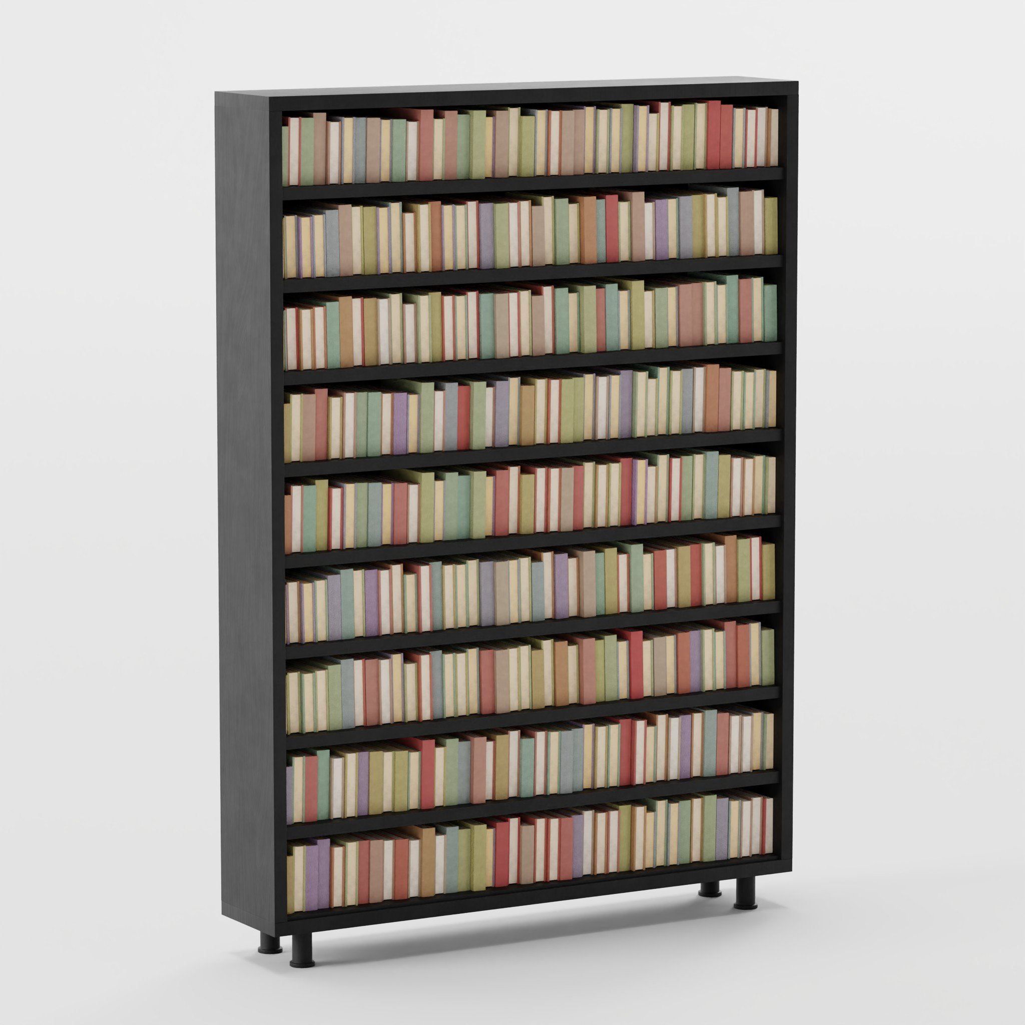 Procedural Bookshelf 3D Bookcase models BlenderKit