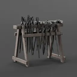 Blacksmith tool rack