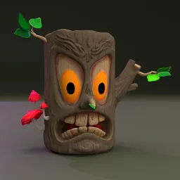 Tiki Log Monster
