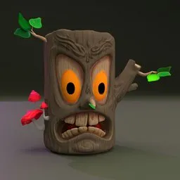 Tiki Log Monster