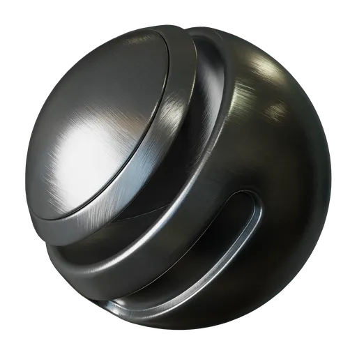 Brushed silver metal