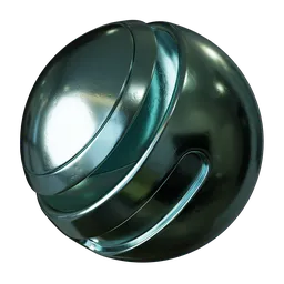 Turquoise Scratched Painted Steel