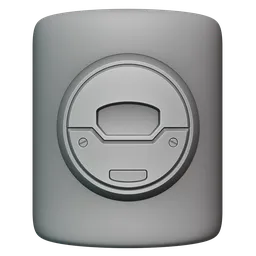 3D sculpting brush imprint of a mechanical vent, compatible with Blender, for precise hard-surface modeling.