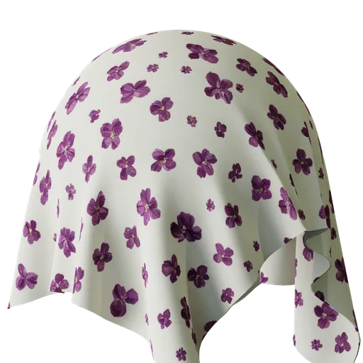 Detailed 4K floral fabric texture for 3D rendering in Blender and PBR compatible applications.
