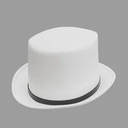 White fabric Top Hat