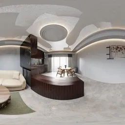 Modern Open Living and Kitchen Space