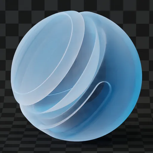 High-quality hologram wireframe material for PBR rendering in Blender, adaptable to mesh density and topology.