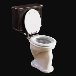 1915 Antique Low-Tank Toilet