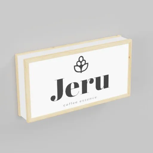 Minimalist Acrylic and Wood Wall Sign