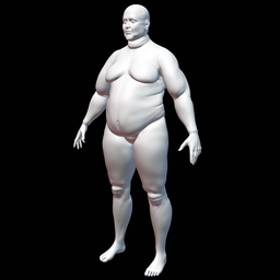 Male Base Mesh - Obese