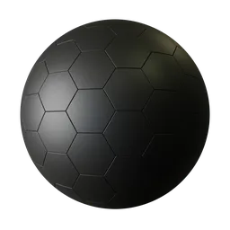 Hexagonal black tiles