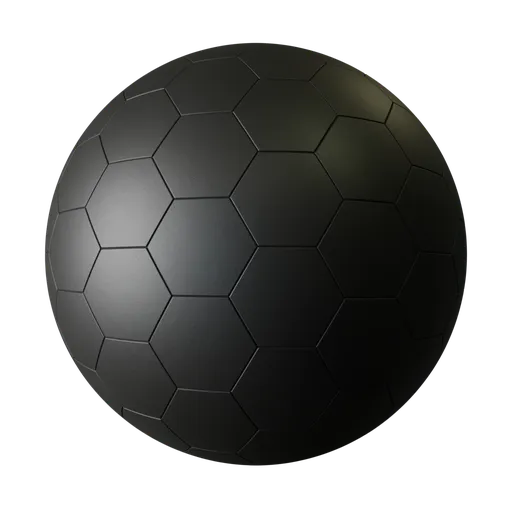Hexagonal black tiles