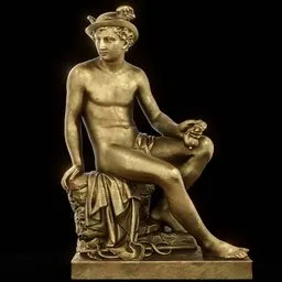 statue of Brass Mercury by JN