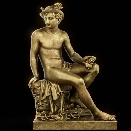 statue of Brass Mercury by JN