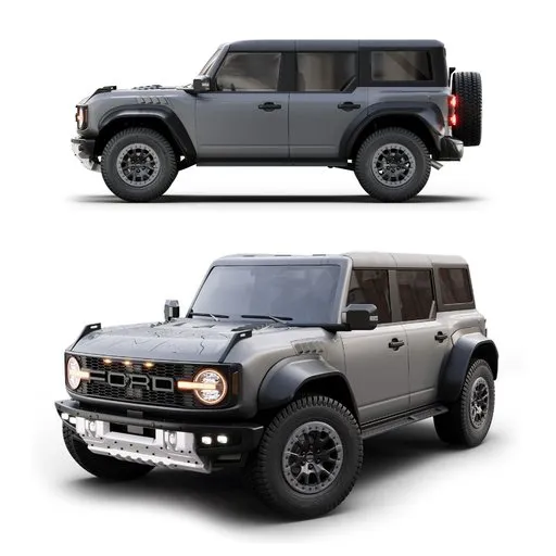Detailed Ford Bronco Raptor 3D model with quality interior ready for Blender optimization and rendering.