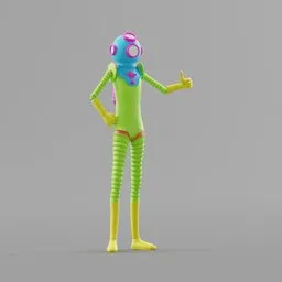 Diver Character Rigged